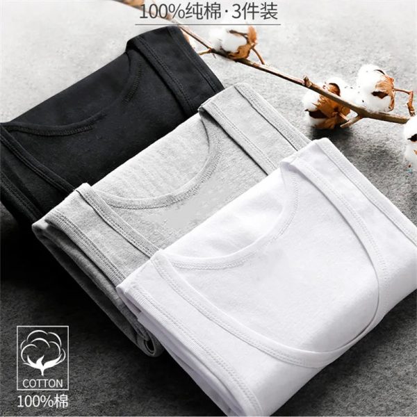 Áo Ba Lỗ Nam Cotton Nguyên Chất Mùa Hè Ôm Vừa Vặn – Thoải Mái, Đơn Giản - Hình ảnh 5
