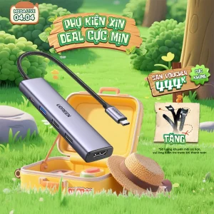 Hub chuyển đổi USB-C UGREEN 15495 15596 60560 PD 100W 1