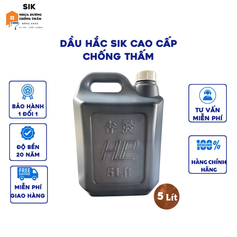 Dầu hắc nhựa đường SIK chống thấm 5L 1