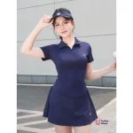 Set đồ thể thao nữ Lia Top Lina Skirt xanh navy 1