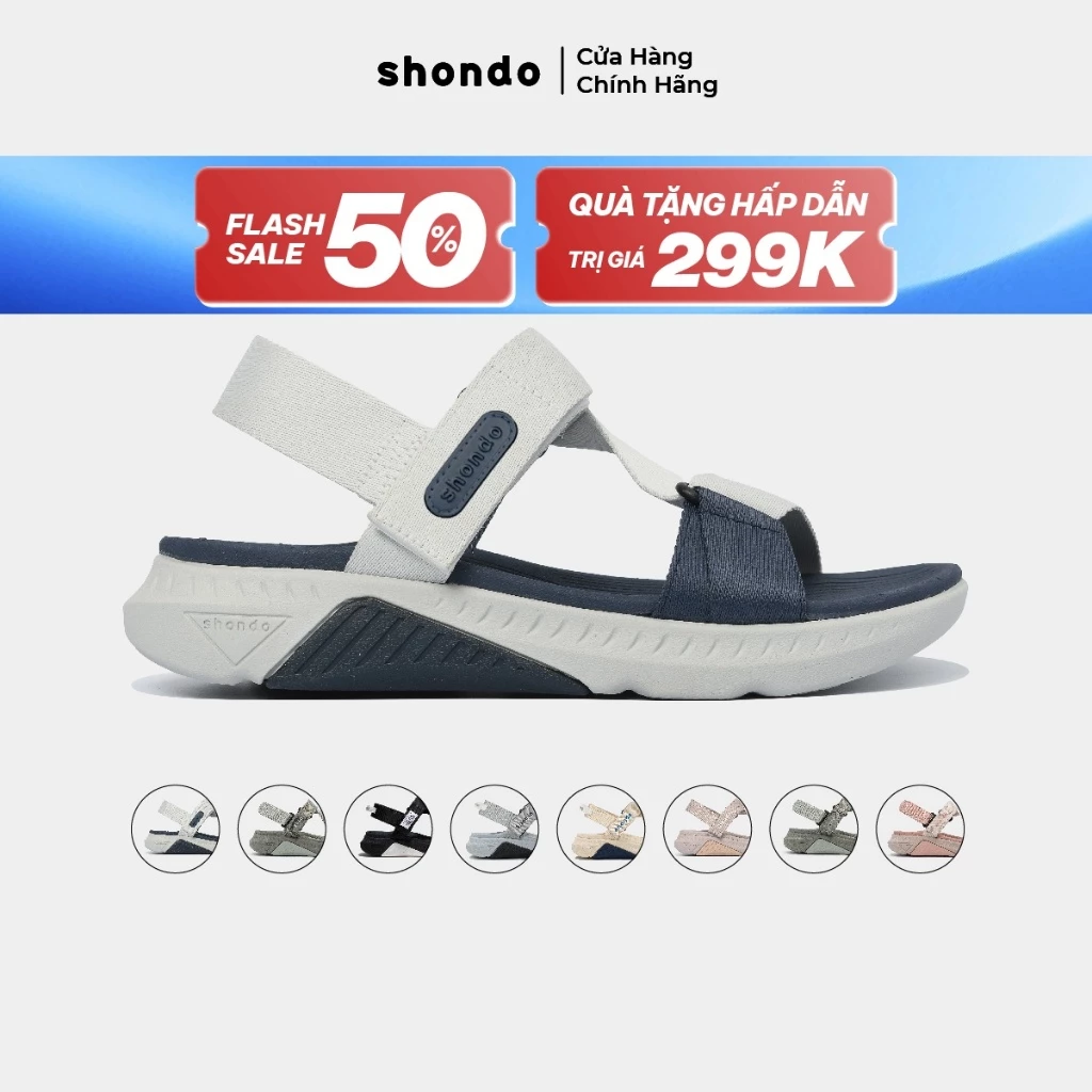 Sandal unisex Shondo F7R đế cao 5cm 1