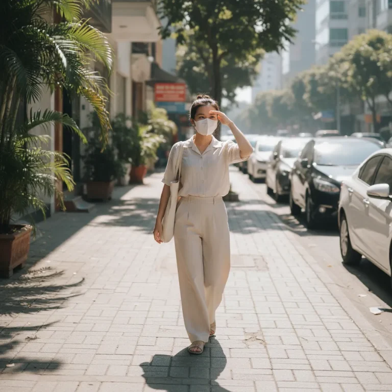 Khẩu trang 5D chống UV giúp bảo vệ da dưới ánh nắng mạnh