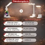 Đèn học để bàn LED RGB Taiyoken 10000mAh có đồng hồ 2