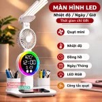 Đèn học để bàn LED RGB Taiyoken 10000mAh có đồng hồ 3