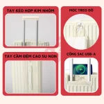 Vali du lịch khóa kéo PC ABS size 20/24/28 inch 4
