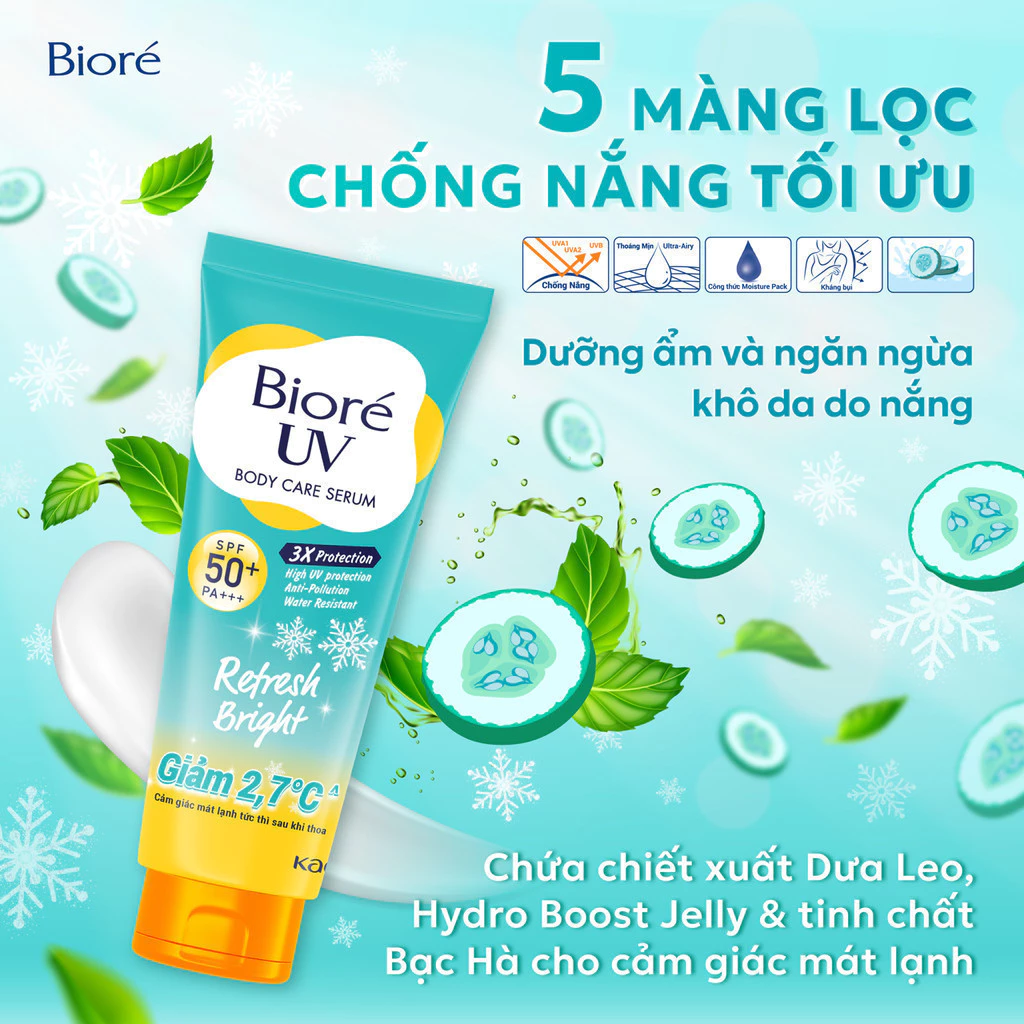 Sữa chống nắng dưỡng thể Biore UV Serum SPF50+ PA+++ 230ml 4