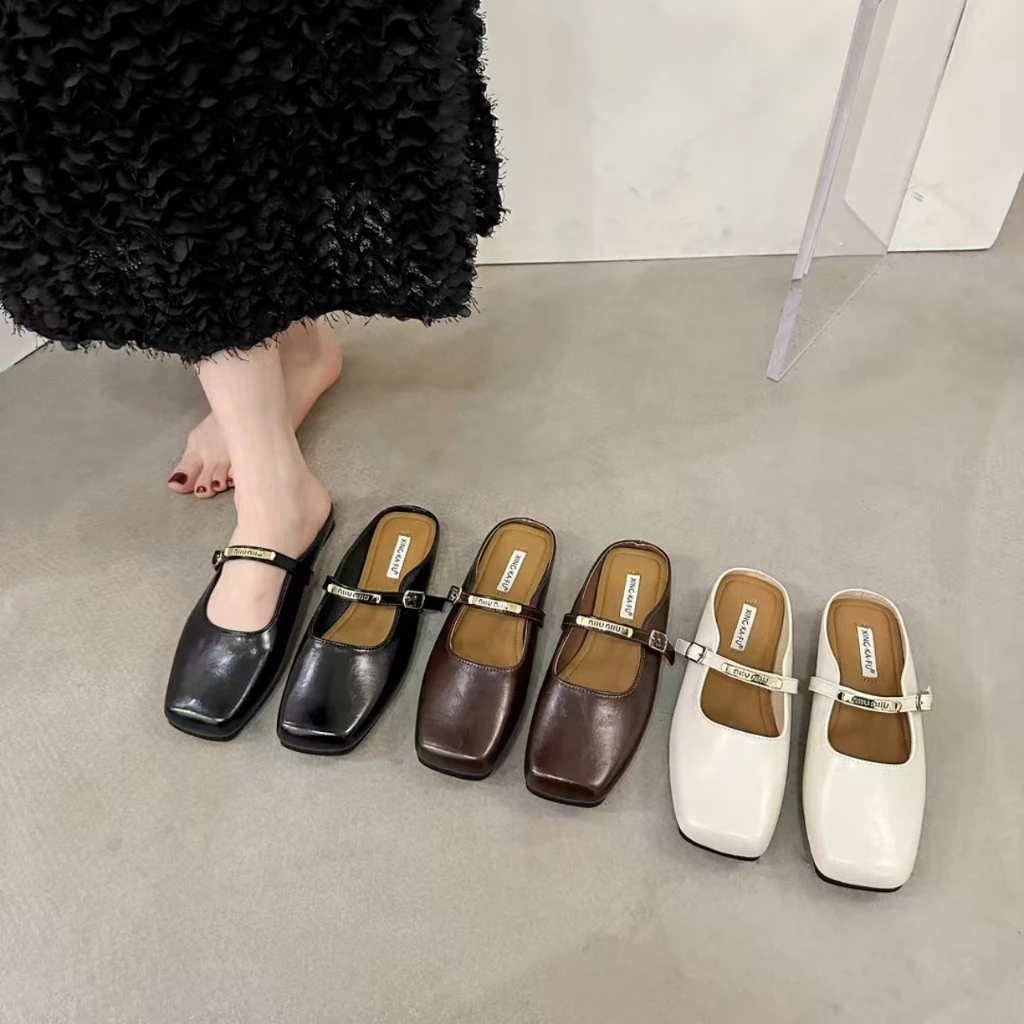Giày sục nữ mũi vuông quai ngang TT23 5