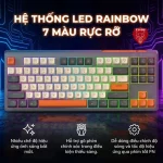 Bộ bàn phím chuột không dây Bluetooth Ziyou M87 LED 7