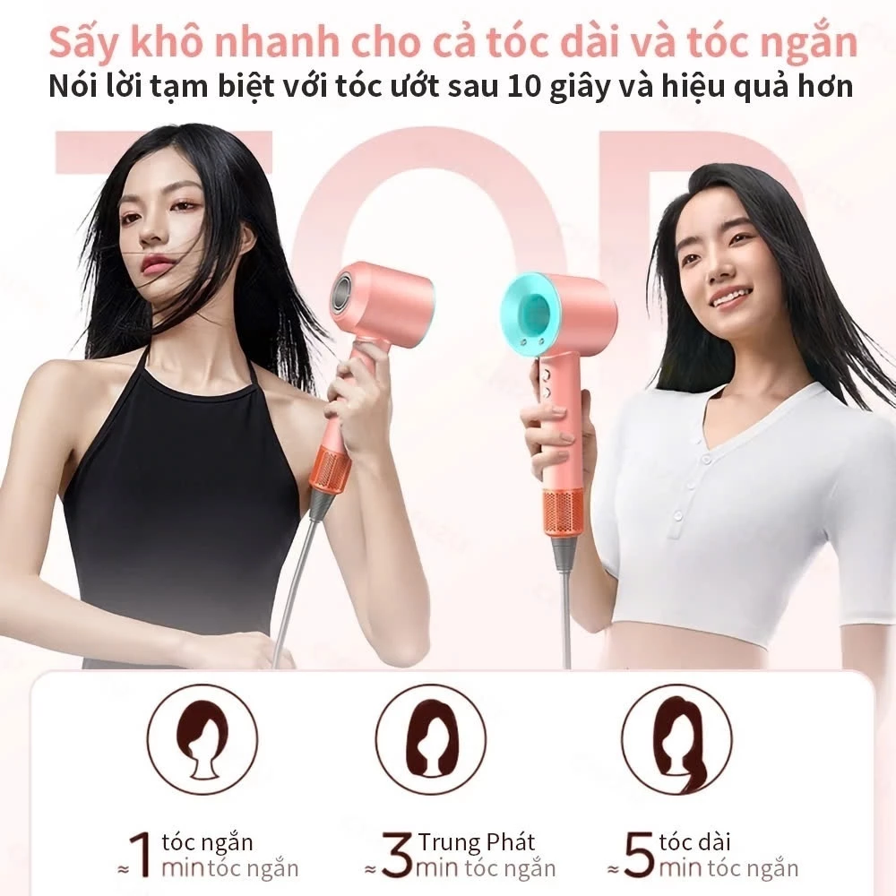 Máy sấy tóc ion âm nóng lạnh 3 chế độ 8