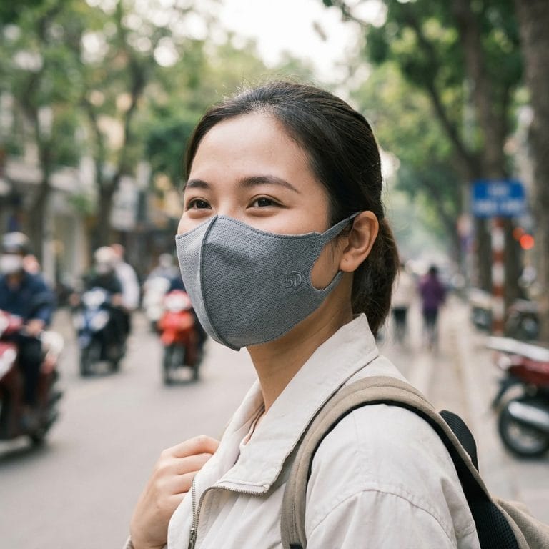 Khẩu trang 5D ôm mặt thoáng khí dùng hàng ngày ngoài đường