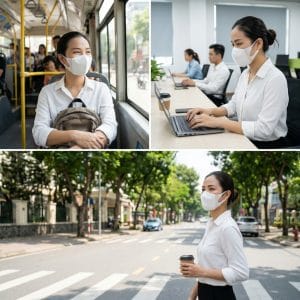 Khẩu trang 5D thoáng khí phù hợp cho người đeo cả ngày