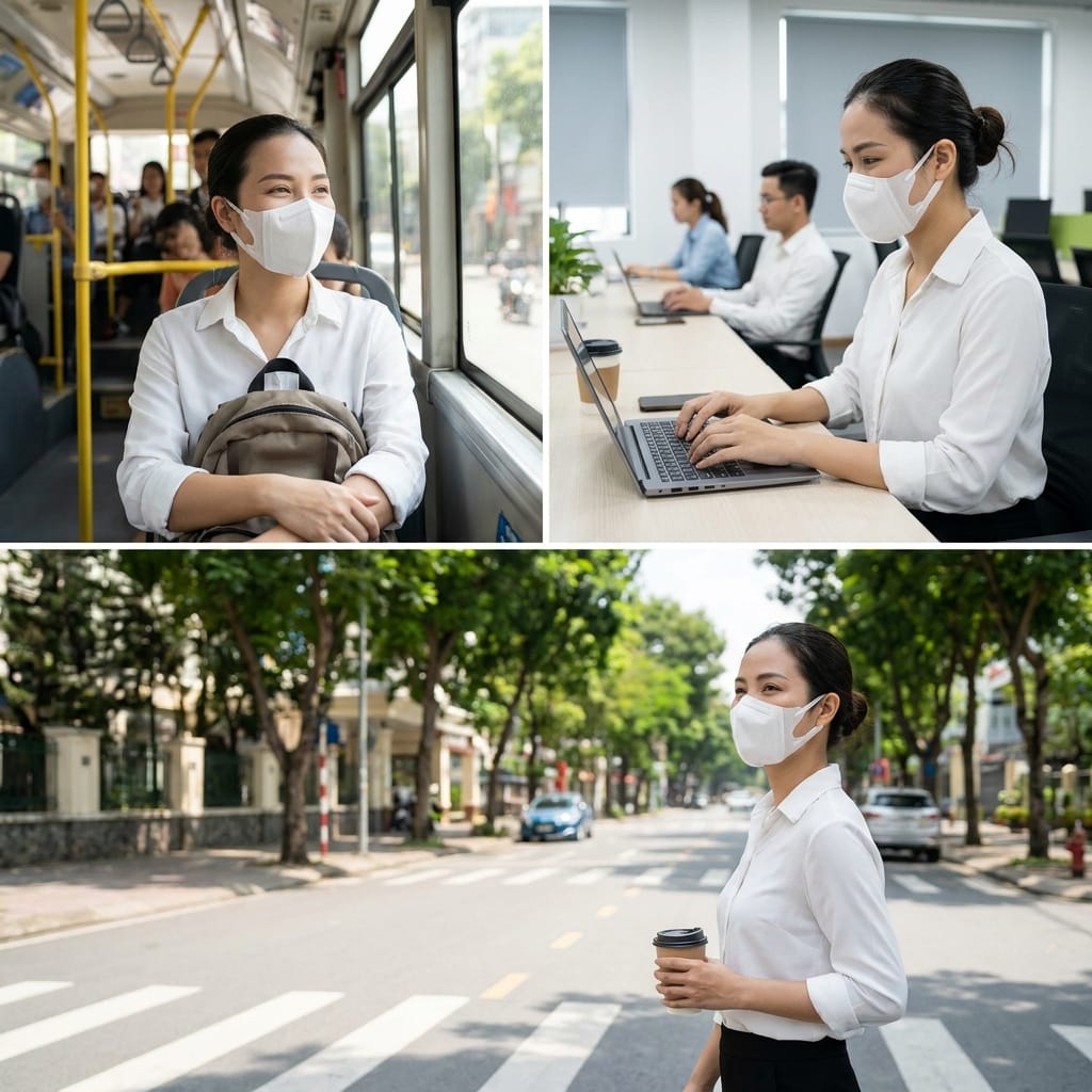 Khẩu trang 5D thoáng khí phù hợp cho người đeo cả ngày