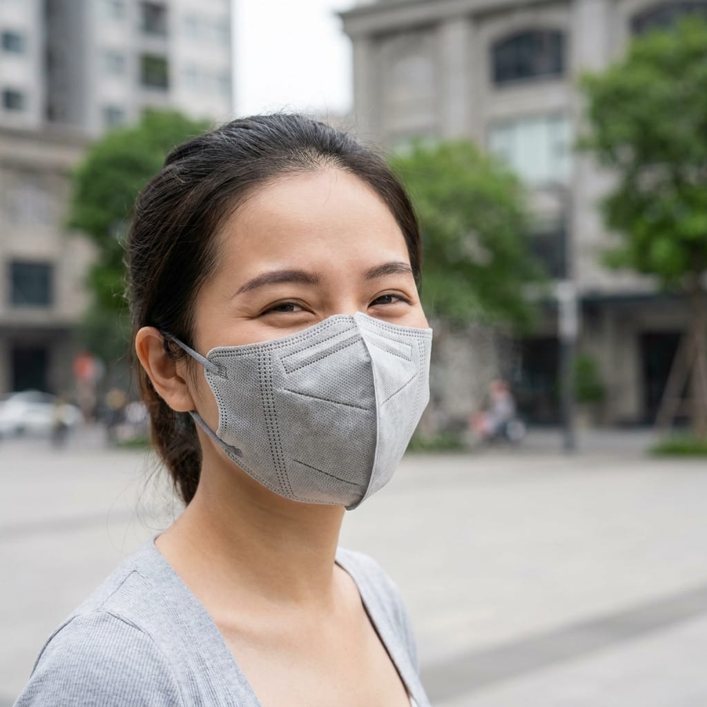 Khẩu trang 5D thoáng khí giúp cảm giác hít thở dễ chịu hơn