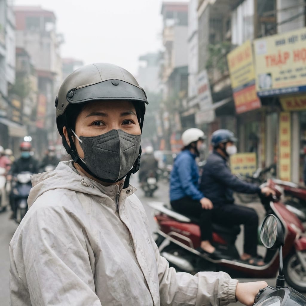Khẩu trang 5D lọc bụi mịn ôm mặt và thoáng khí khi sử dụng