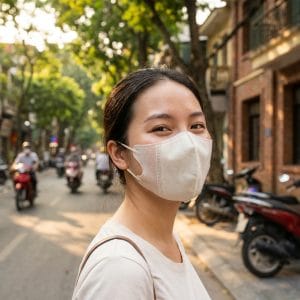 Khẩu trang 5D thoáng khí giúp giảm cảm giác bí khi đeo lâu