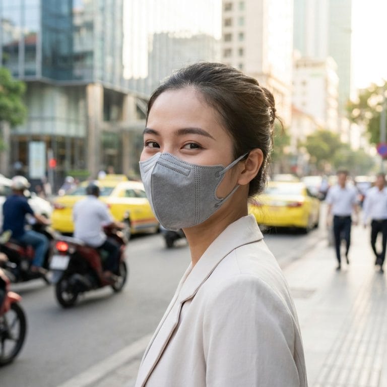 Khẩu trang Hannah Seyo 5D thoáng khí và ôm mặt khi sử dụng hàng ngày