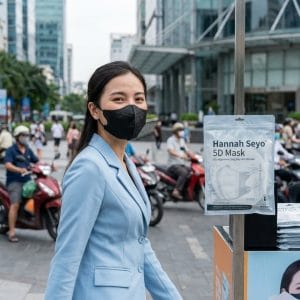 Khẩu trang Hannah Seyo 5D ôm mặt và thoáng khí dùng hàng ngày