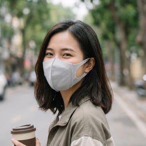Khẩu trang 5D ôm mặt nhỏ thoải mái và hạn chế hở hai bên