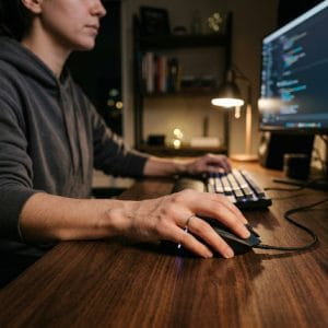 So sánh chuột gaming và chuột thường trên bàn làm việc hiện đại