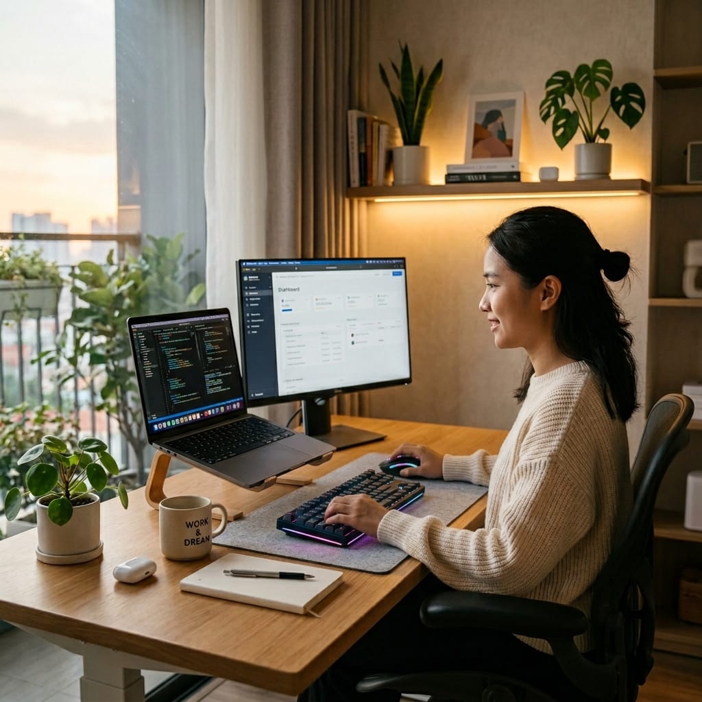 Bàn phím Bluetooth LED giúp bàn làm việc gọn gàng và hiện đại hơn