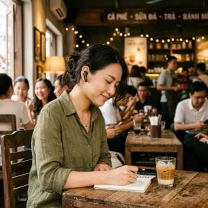 Người dùng sử dụng tai nghe Bluetooth 5.4 ổn định khi chơi game