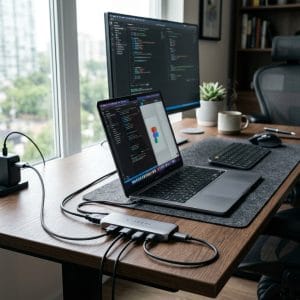 Hub USB-C kết nối màn hình 4K sắc nét cho laptop hiện đại