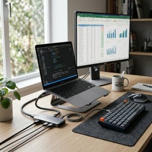 Hub UGREEN USB-C PD 100W kết nối nhiều thiết bị cho laptop