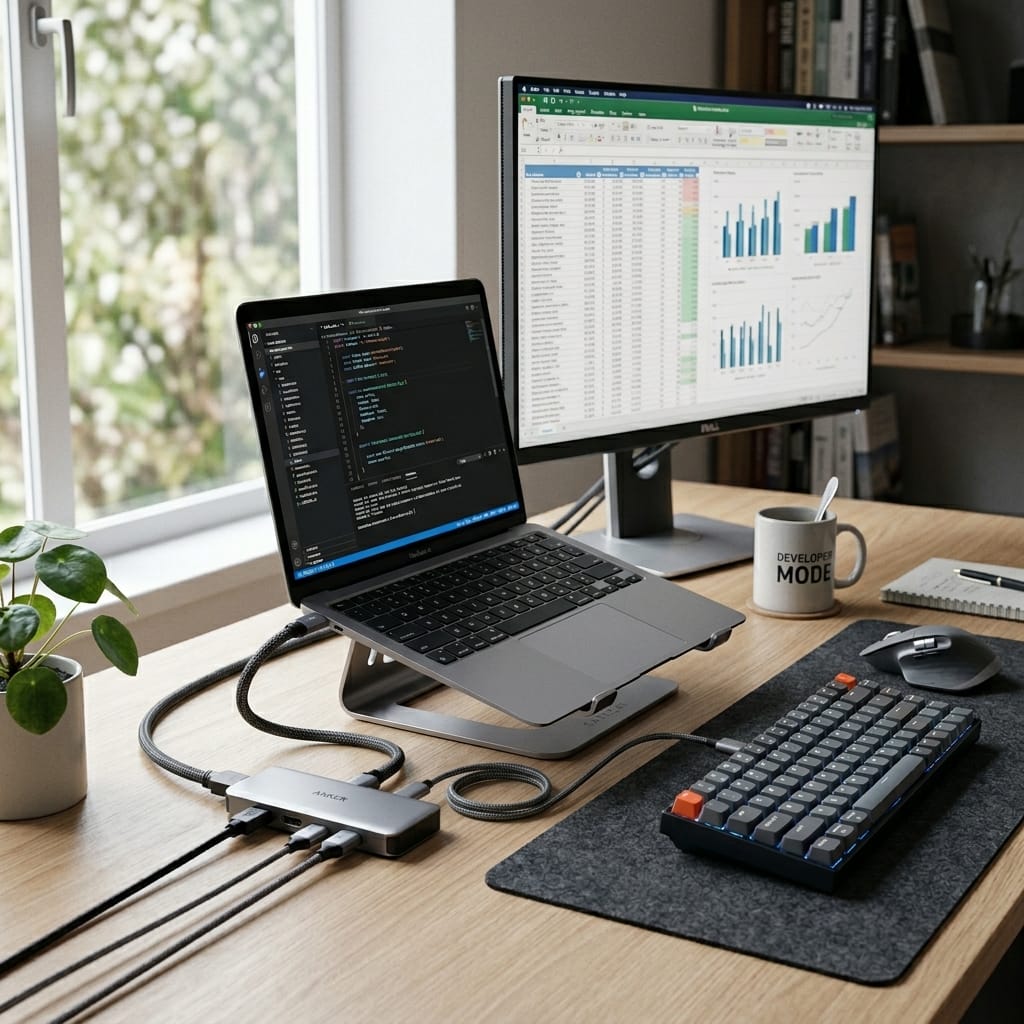 Hub UGREEN USB-C PD 100W kết nối nhiều thiết bị cho laptop