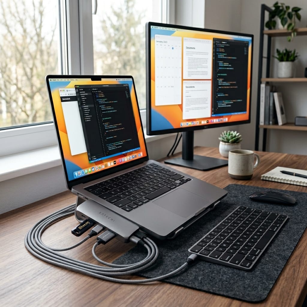 Hub USB-C vừa sạc laptop vừa kết nối nhiều thiết bị ngoại vi
