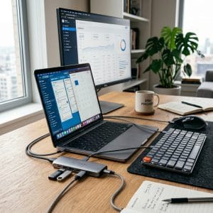 Hub USB-C đa năng thay thế nhiều adapter rời cho laptop