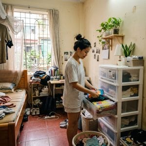 Tủ nhiều ngăn giúp phòng ngủ gọn gàng và dễ dọn dẹp hơn