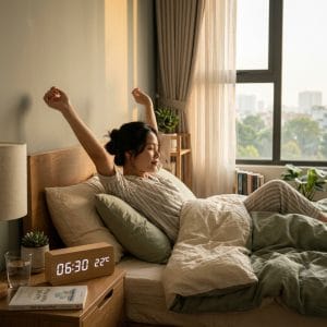 Đồng hồ báo thức hỗ trợ tạo thói quen ngủ và dậy đúng giờ