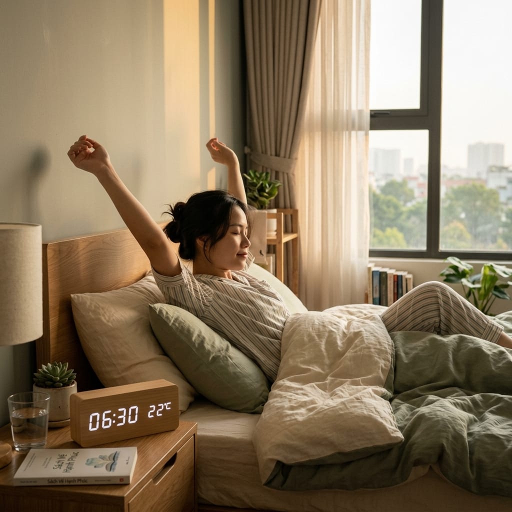 Đồng hồ báo thức hỗ trợ tạo thói quen ngủ và dậy đúng giờ