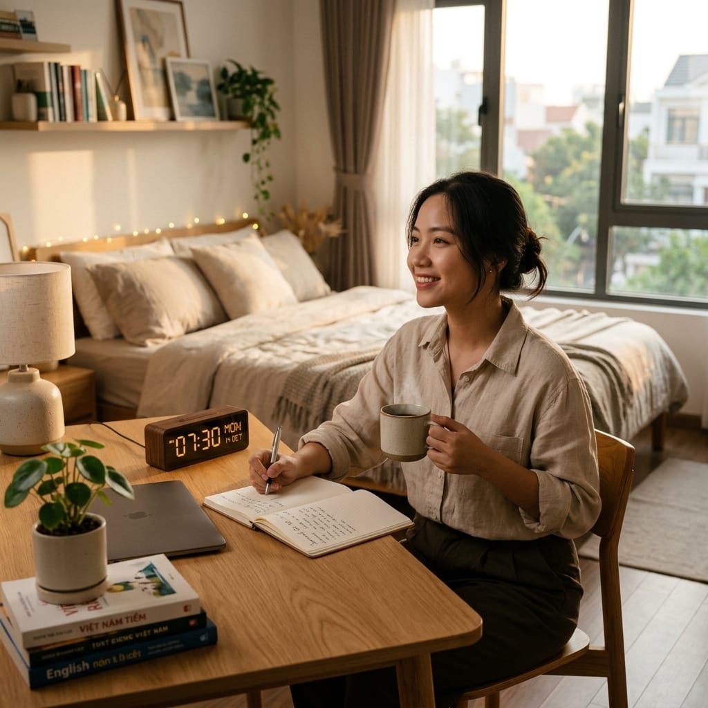 Người trẻ sử dụng đồng hồ báo thức riêng để cải thiện sinh hoạt hàng ngày