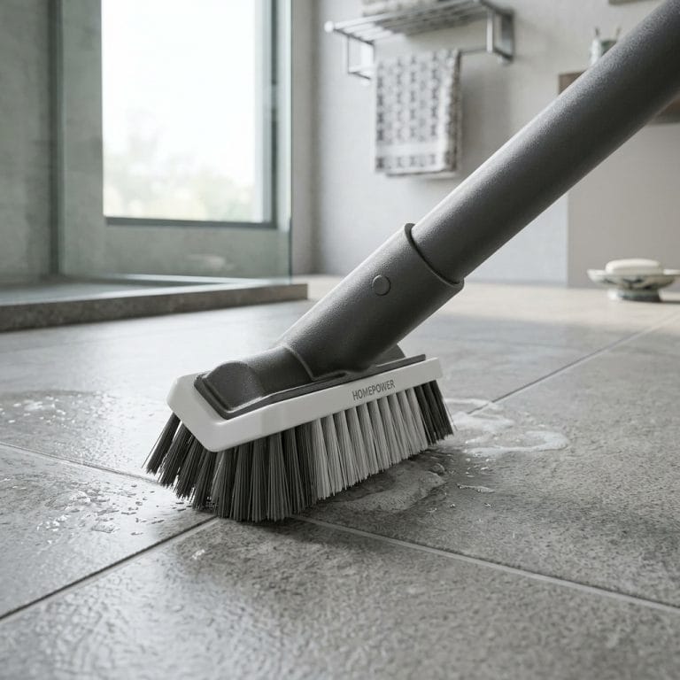 Cây chà sàn giá rẻ với thiết kế chắc chắn đang được dùng trong nhà tắm