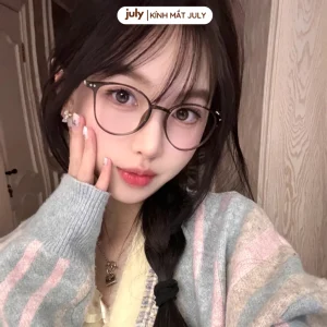 Gọng kính cận nữ mắt tròn July Eyewear 8612 2