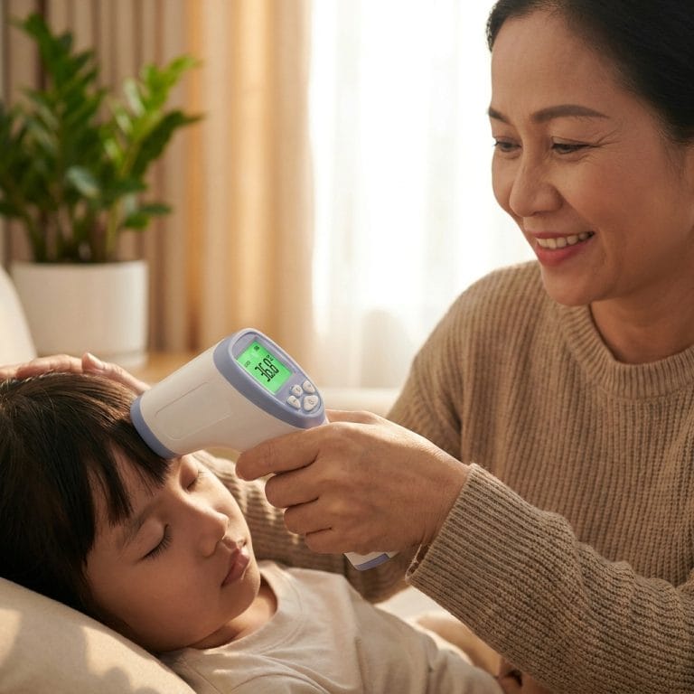 Nhiệt kế hồng ngoại đo nhiệt độ nhanh tại nhà cho gia đình