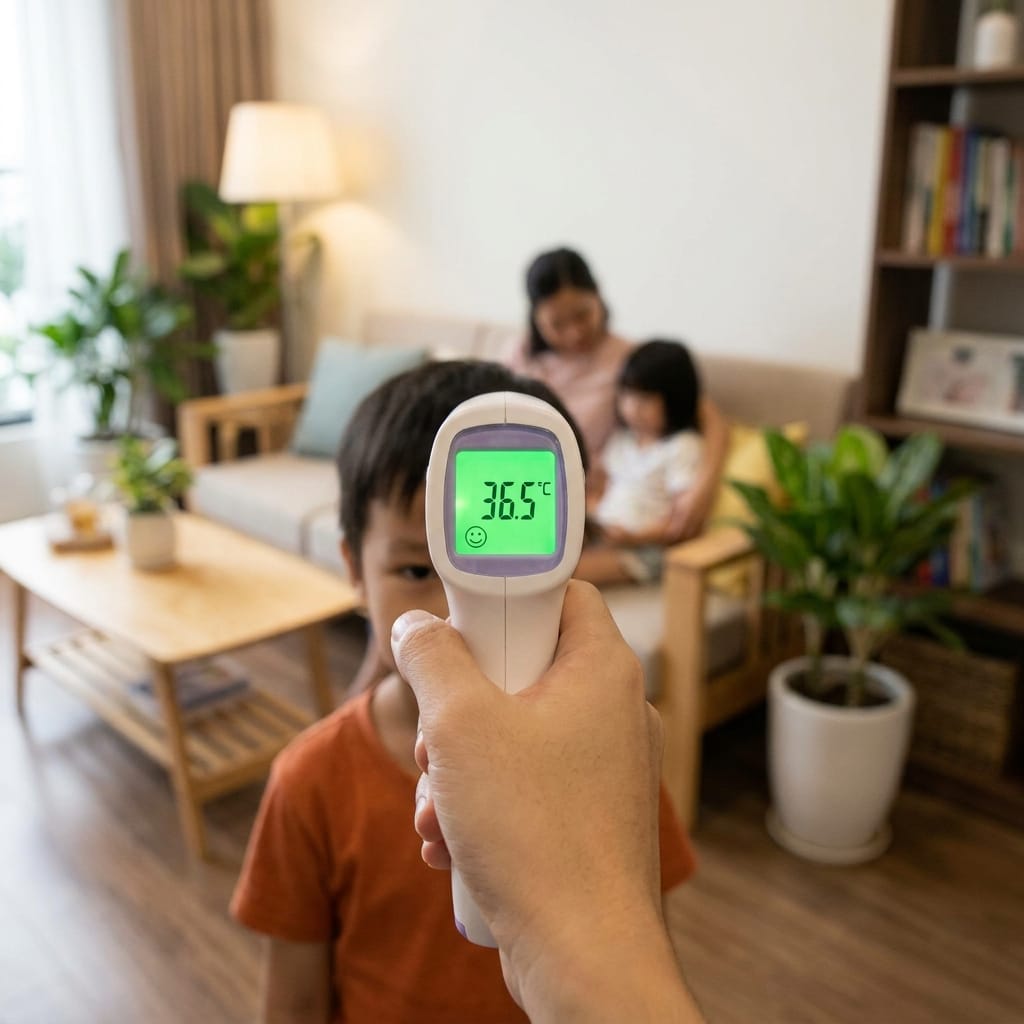 Nhiệt kế điện tử hồng ngoại đo nhiệt độ nhanh tại nhà