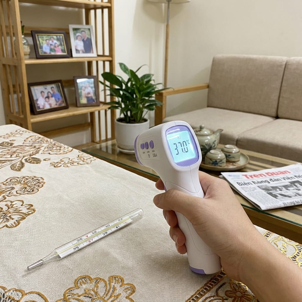 So sánh nhiệt kế thủy ngân và nhiệt kế hồng ngoại tại nhà