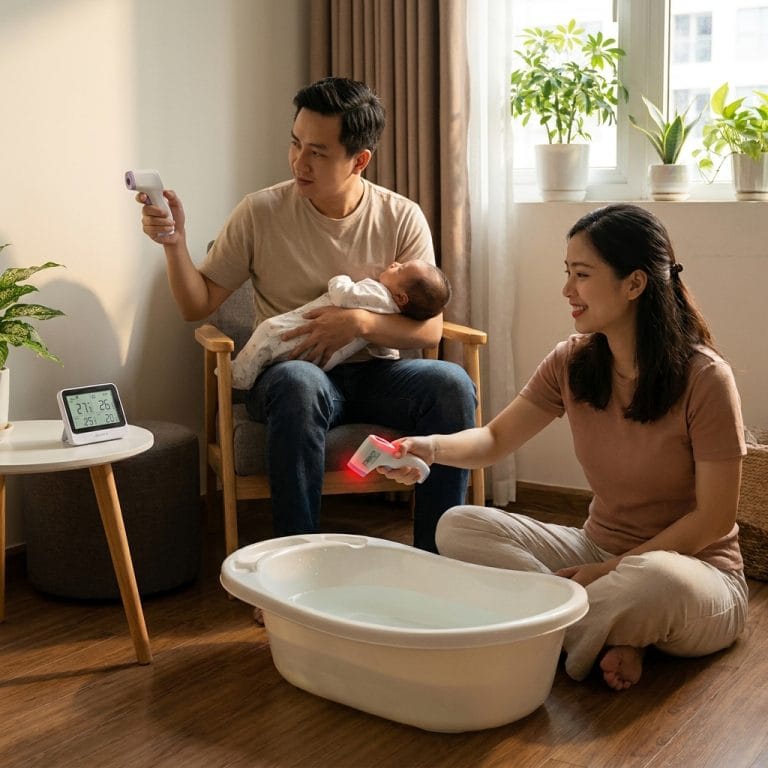 Nhiệt kế hồng ngoại đo nhiệt độ nước và phòng trong gia đình