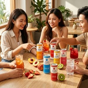 Star Kombucha và soda healthy trong không gian lifestyle hiện đại