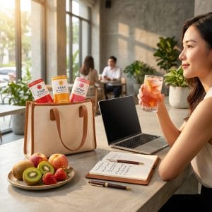 Các lon Star Kombucha tiện mang theo trong lifestyle hiện đại