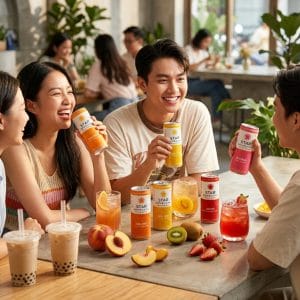 Bạn trẻ uống kombucha thay trà sữa trong lifestyle hiện đại