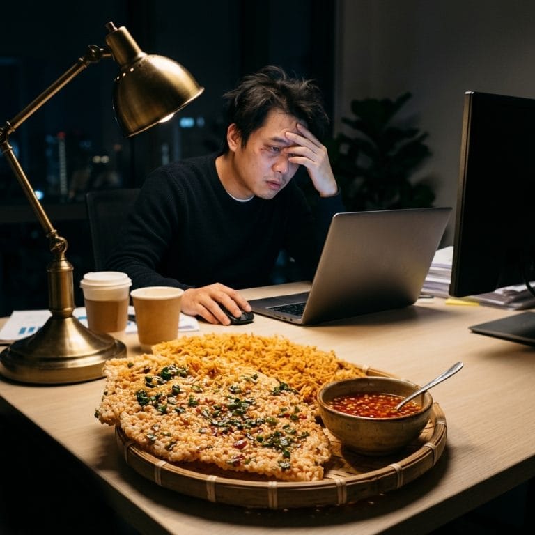 Cơm cháy giòn rụm đậm vị ăn khi stress và làm việc căng thẳng