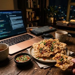 Cơm cháy giòn rụm topping đậm vị giúp ăn vặt no lâu hơn