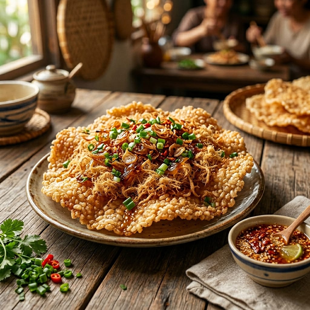 Cơm cháy gạo ST25 giòn rụm topping đậm vị hấp dẫn