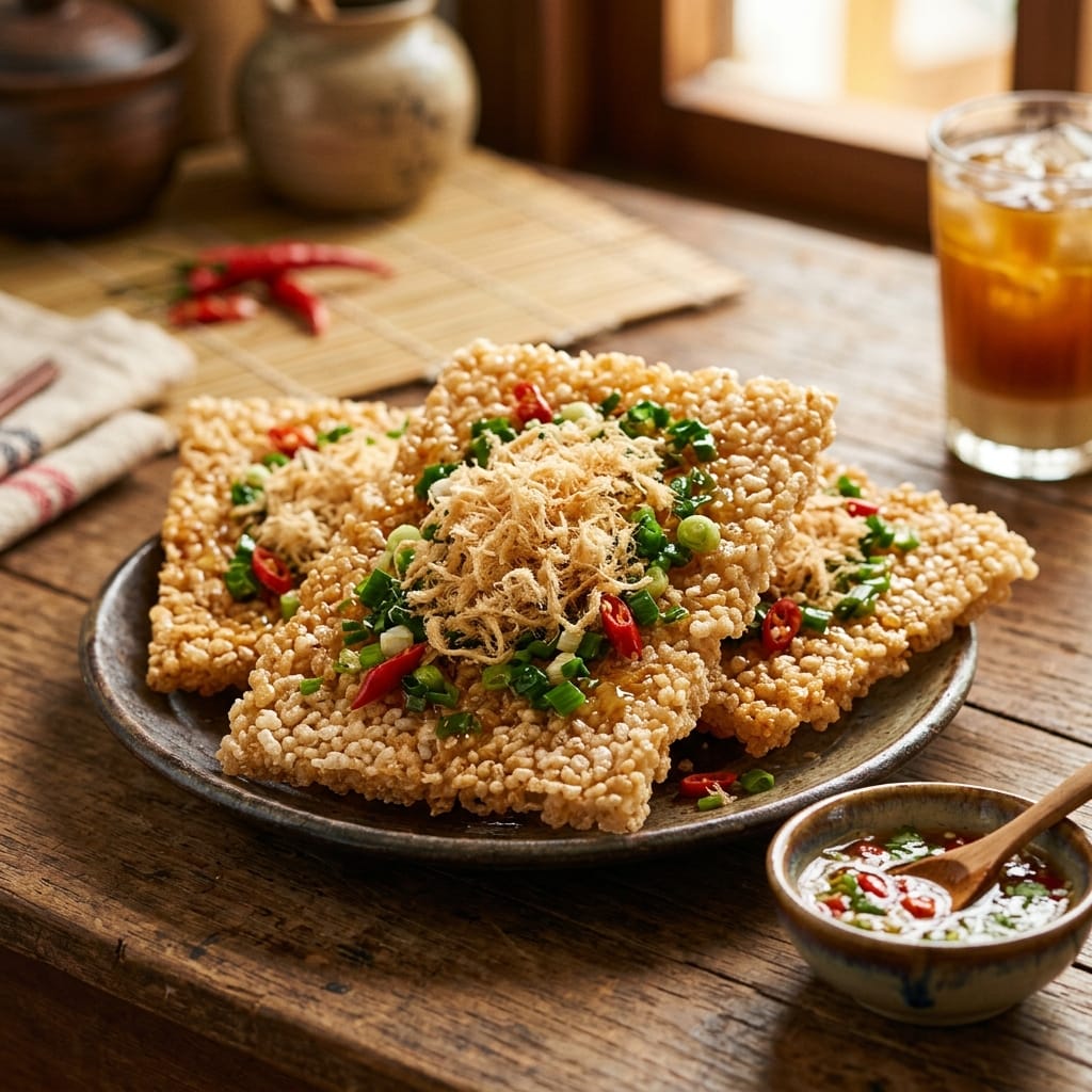 Combo cơm cháy đáy nồi giòn rụm topping đậm vị hấp dẫn