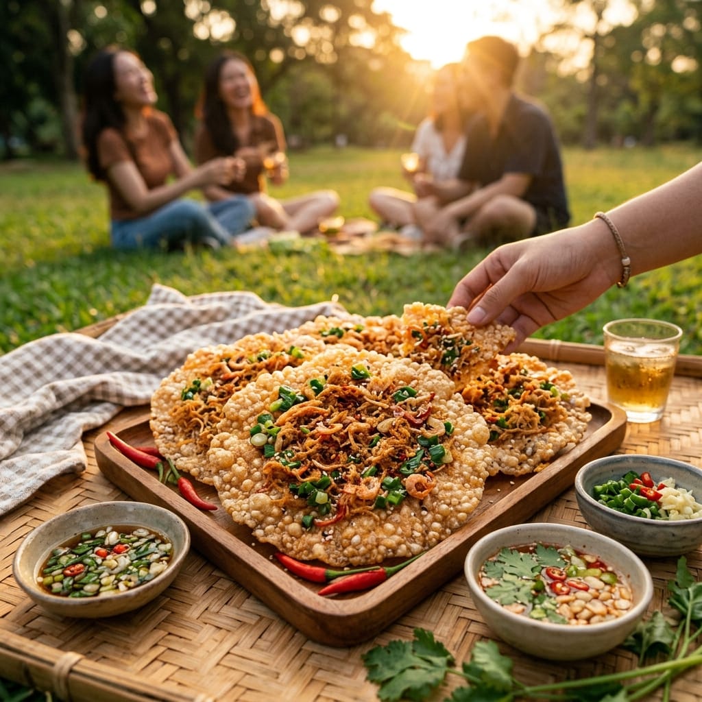 Combo cơm cháy nhiều vị giòn rụm phù hợp mang đi picnic