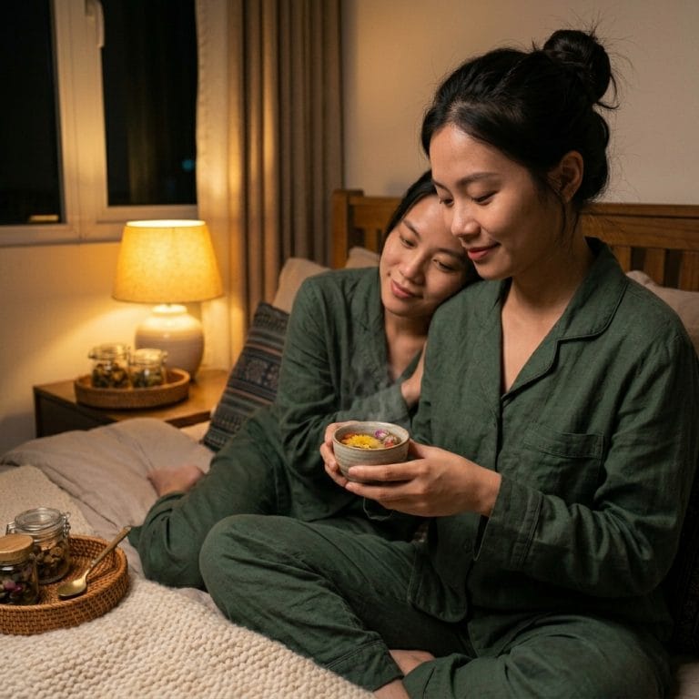 Tách trà thảo mộc an thần tự nhiên giúp thư giãn buổi tối