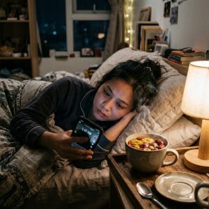 Người trẻ khó ngủ vào ban đêm vì thói quen dùng điện thoại quá muộn